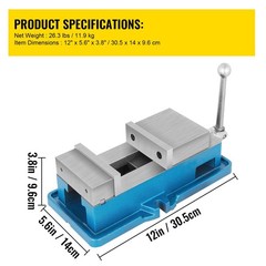 4″ Precision Lockdown Bench Vise, 19kN, 45# Steel