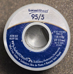 Lucas-Milhaupt 95/5 Lead-Free Solder Wire Spool 1 lb 1/8 in (3.2 mm)