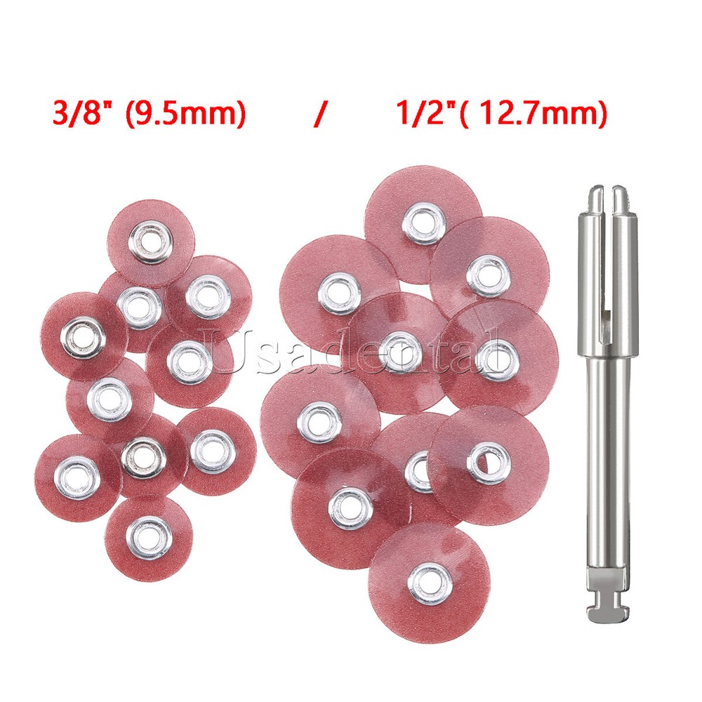 50Pcs Dental Finishing & Polishing Discs Fine Medium Coarse+Mandrel CA 2.35mm