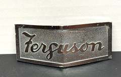 Vintage Metal Silver Ferguson Tractor Front Emblem Ornament 3-1/4″ x 1-1/4 TO30?