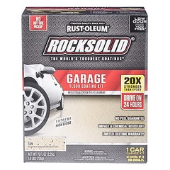Rust-Oleum 60007 Rocksolid Garage Floor Coating Kit, Tan, 200-250 Sq. Ft.