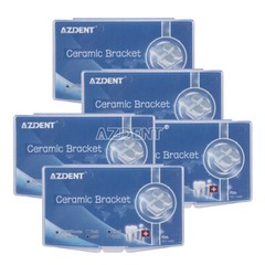AZDENT Dental Orthodontic Ceramic Bracket Braces MBT /Roth 018 /0.022 Hooks 345
