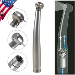 Pieza de mano alta velocidad fibra óptica LED dental E-generator 2 Hole Turbine