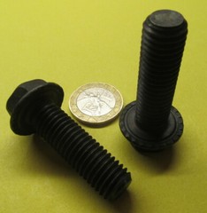 Flange Serrated Bolt, 10.9, FT, M12 x 1.75 x 40 mm Length, 5 Pc