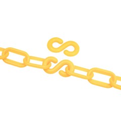 200ft Plastic Barrier Chain Yellow Chain Safety Chain Barrier Fits Crowd Control