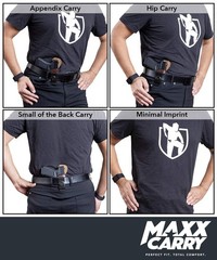 Maxx Carry Inside The Waistband Leather Holster Fits Glock 19. IWB Holster.