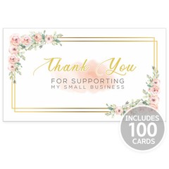Thank You Cards Small Business (3.5 x 2 Inches – 100 pcs, 300GSM) by Modern 5th