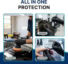 Nitrile Exam Gloves, 4 Mil Black Gloves Disposable Latex Free Powder Free, Food
