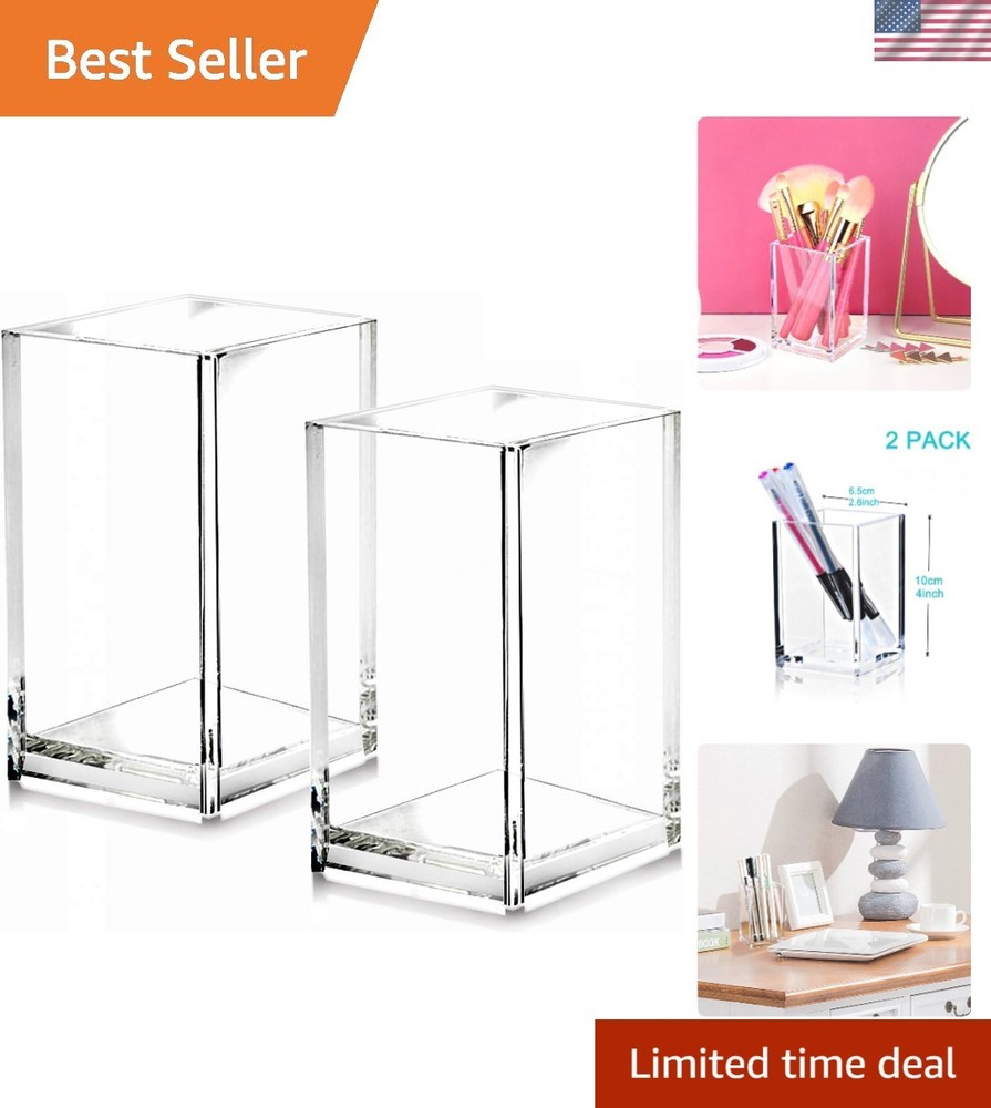 Compact 2.6-Inch Acrylic Holder Set for Stationery & Makeup – Modern Design