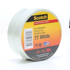 3M 77White-1-1/2X20ft Electricaltape, White, 6-5/8Ydl, 1-1/2Inw