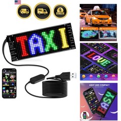 LED Sign for Car, 7”x3”Flexible LED Matrix Panel USB 5V Bluetooth Applicati…