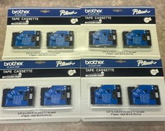 *NEW Lot Brother TC Tape Cartridges for P-Touch Label 1/2” Black on White TC20