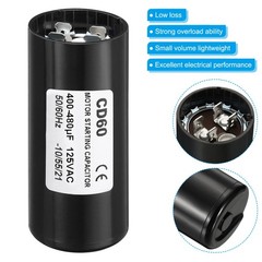 2pcs Motor Start Capacitor 400-480uF/Mfd 125V 50/60Hz for ELECTRIC MOTOR RUNNING