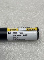 7mm (.2756) Guhring Coolant Through Carbide Drill Bit, Firex, 5XD, 140°, 5511
