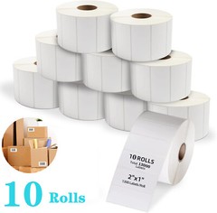 10Rolls 2″x1″ Direct Thermal Labels 1300/Roll Barcode UPC/ FBA for Zebra & Rollo