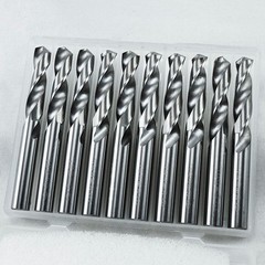 KLOT 10pcs Solid Carbide Drill Bit 3.6mm-6.0mm 2-Flute Straight Shank Twist K10