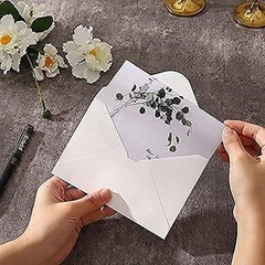 YINUOYOUJIA 100 Pack A7 Envelopes White 5×7 V Flap Invitation