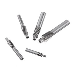 5Pcs Counterbore Drill Bits Set, 4 Flutes Straight End Mill Cutter HSS Countersi