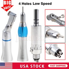 NSK Style Dental Contra Angle Straight Air Motor 2/4H Slow Speed Handpiece FAST