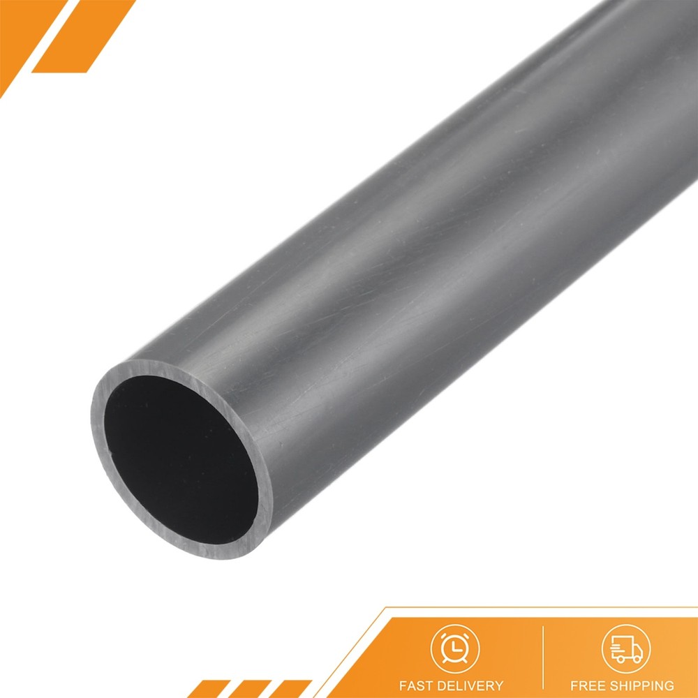 1 x Rigid Round Pipe 28.8mm 1-1/8″ ID 34mm OD 350mm Light Grey High Impact