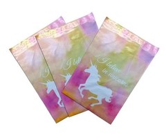 10″ x 13″ Pink and Blue Unicorn Poly Mailers -Designer Flat Shipping Mailer Bags