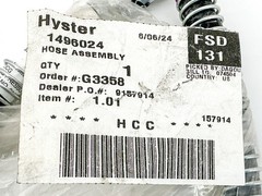 New Hyster 1496024 LP Gas Hose Assembly 350PSIG Parker SS23CG