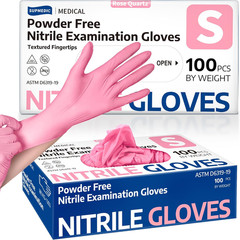 Supmedic Medical Nitrile Exam Gloves, 3.5 Mil Powder-Free Food-Safe Disposable G