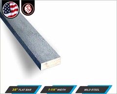 3/8″ x 1-1/4″ Steel Flat Bar – Metal Stock – Mild Steel – 36″ Long (3-ft)