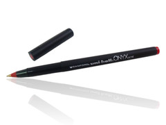 (3-Packs) Uni-ball Onyx Red Ink Fine Point Roller Ball Pen 36-Pens, New (60144)