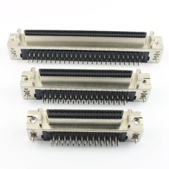 1Pcs SCSI Connector DB Female 50 68 100 Pin Right Angle Adapter Hole Welding