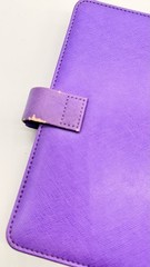 Filofax saffiano Purple Personal Size Organizer Six-Ring Binder Planner