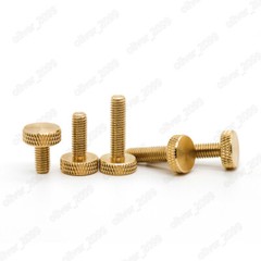 M3 M4 M5 M6 Brass Knurled Thumb Screws Round Large Flat Head