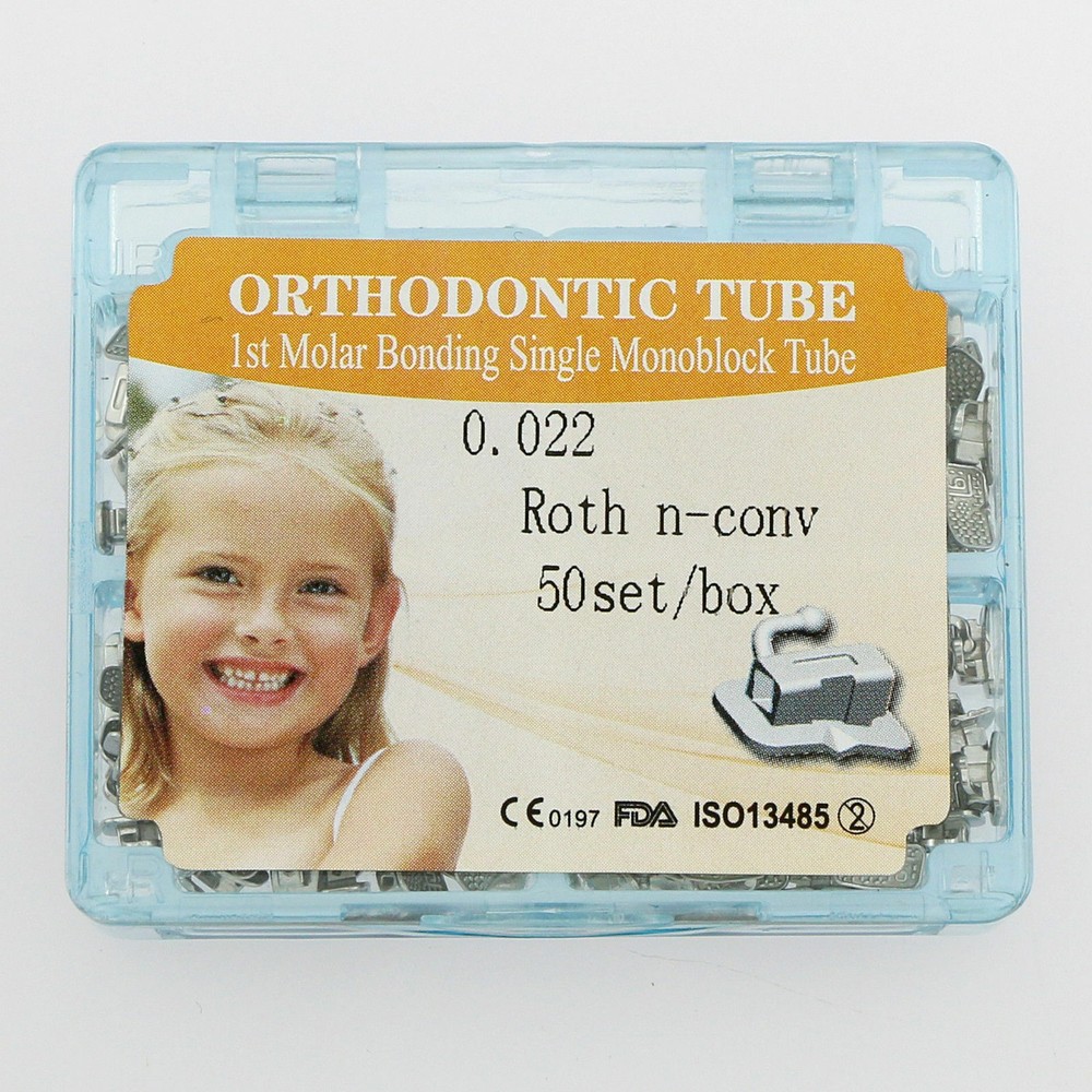 Dental Orthodontic Buccal Tube Bondable Monoblock Roth MBT 018/022 1st/2nd Molar