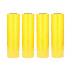 4 Rolls – Yellow 15″x 1476′ Pre-Stretch Hand Packaging Shrink Wrap Film 30 Gauge