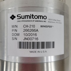 Sumitomo CH-210 266266A Cold Head Superior Cryo Cooler Cryogenic Type SS242-1014