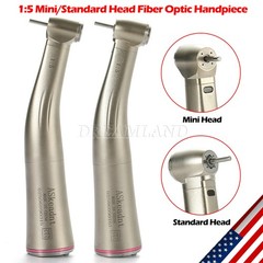 Dental LED 1:5 Contra Angle Fiber Optic Handpiece Mini / Standard Head 2 Colors