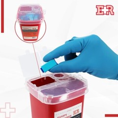 Ever Ready EVR202 Sharps Container Waste Disposal 1 Quarts / 32oz – RED 3PCS