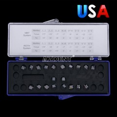 UPS AZDENT Dental Orthodontic Ceramic Brackets Braces Roth 0.022 3-4-5 Hooks