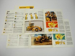 3 Brochures Caterpillar Wabco Grader 1960/70s