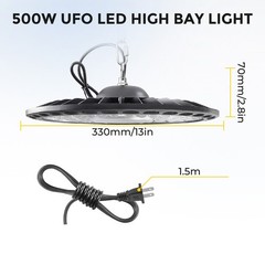 500W UFO LED High Bay Light Industrial Warehouse Factory Shop Bay Lighting