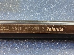 Valenite 1″ Shank A16T SDQPR 3 Coolant Thru Boring Bar DC..32.5.. Inserts 1.0