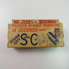 Vintage Lawn Chair Webbing Repair Clamp Stone City Products Bedford IN in Box