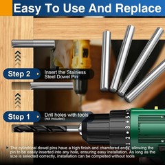 M3 x 30mm Stainless Steel Dowel Pins 50PCS Precision Alignment Pins 3mm