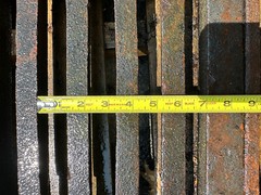 Unused Cast Iron Storm Drain Catch Basin Frame With Grate 32.5” X 32.5”