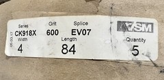 VSM ABRASIVES EV07 CK918X 4″x84″ 600 GRIT SANDING BELT (QTY 5)💥FREE SHIPPING💥