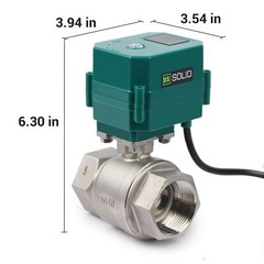 U.S. Solid 1 1/2 inch Motorized Ball Valve with US Plug Stainless Steel 110V AC