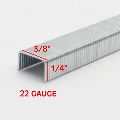 (20,000) 7106 22 Ga Staples 3/8″ x 1/4″ Upholstery Staples 71/06 Galvanized Bulk