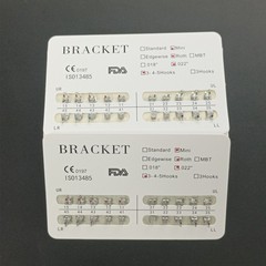 100Packs Dental Orthodontic Metal Brackets Mini Roth 022 345 hooks Mesh Base
