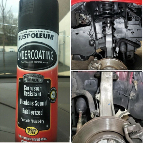 Rust Oleum Rubberized Undercoating Spray Grade Car Automotive Black Paint 15 oz