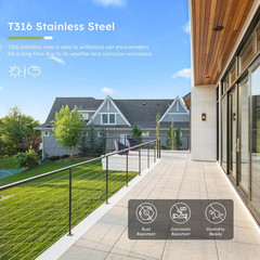 500FT 1/8″ T316 Stainless Steel Cable, Wire Rope Aircraft Cable for Deck Cable R